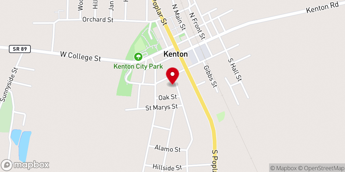 Map showing location of Saint Paul Baptist Church