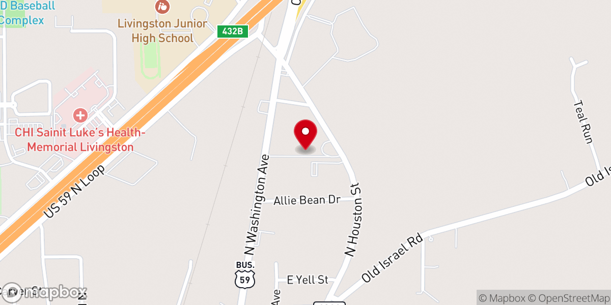 Map showing location of Livingston First Assembly Of God