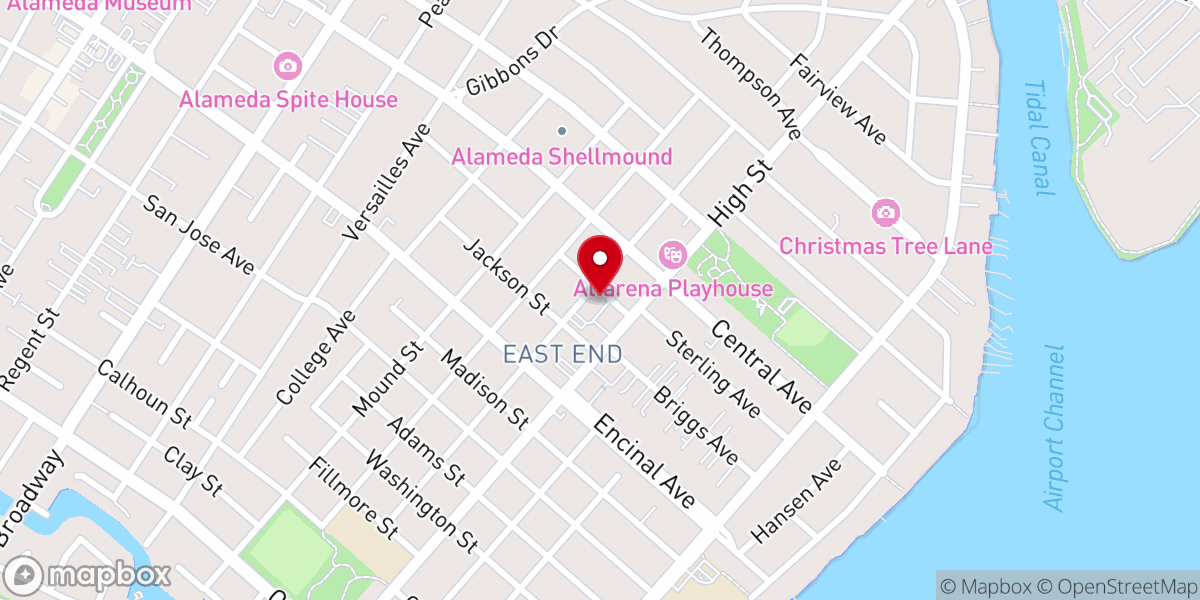 Map showing location of St. Philip Neri Church