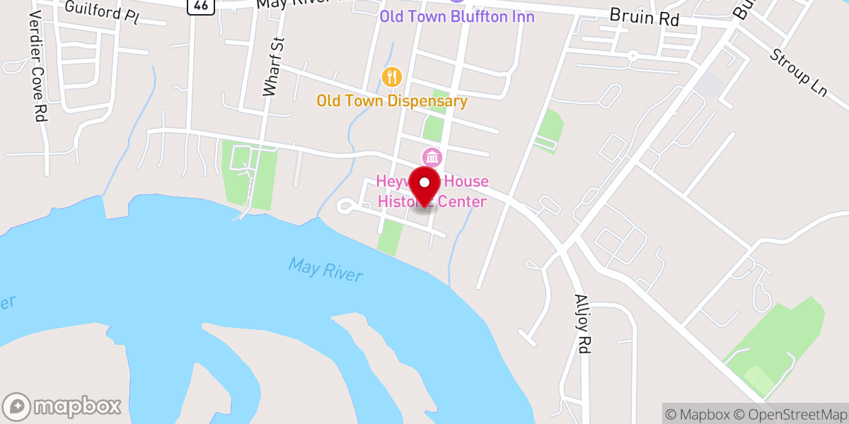 Map showing location of Bluffton United Methodist Church Annex