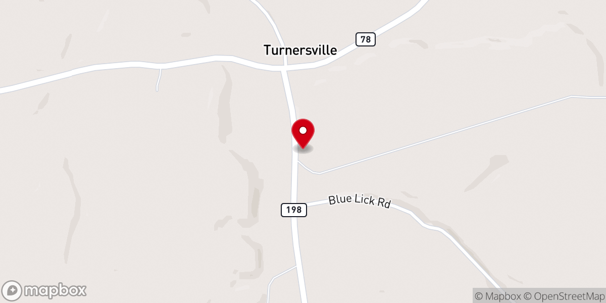 Map showing location of Turnersville Christian Mission