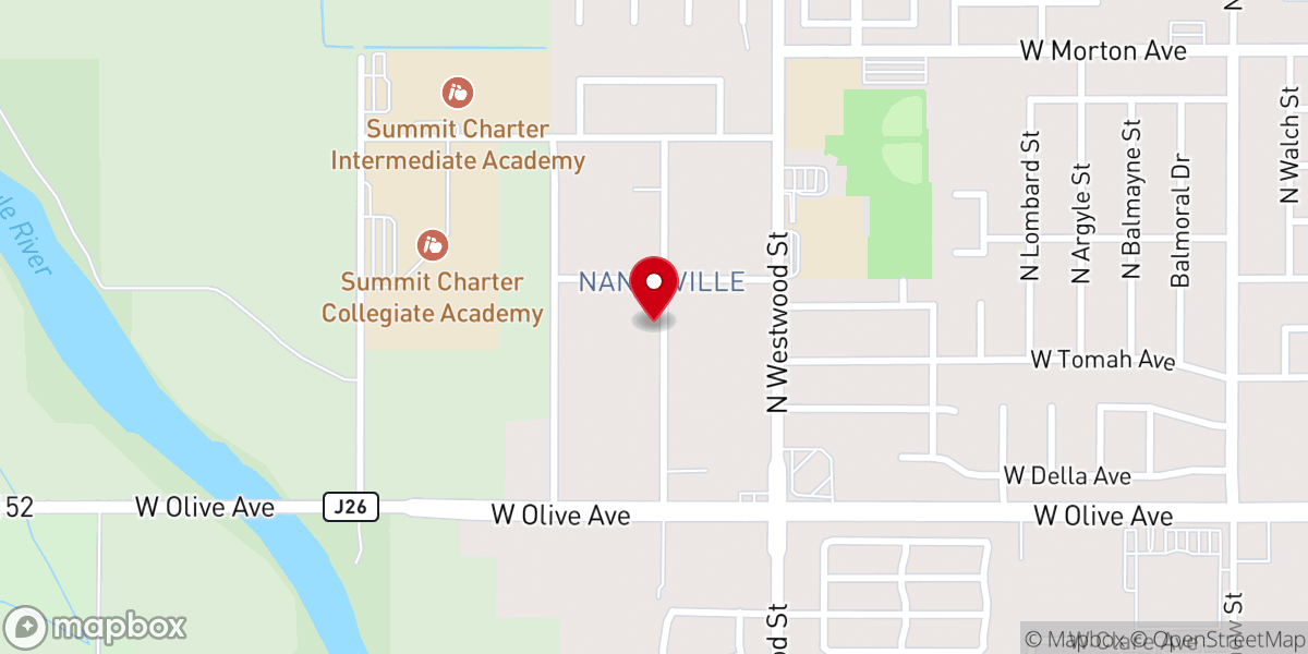Map showing location of Tree of Life Missionary Baptist