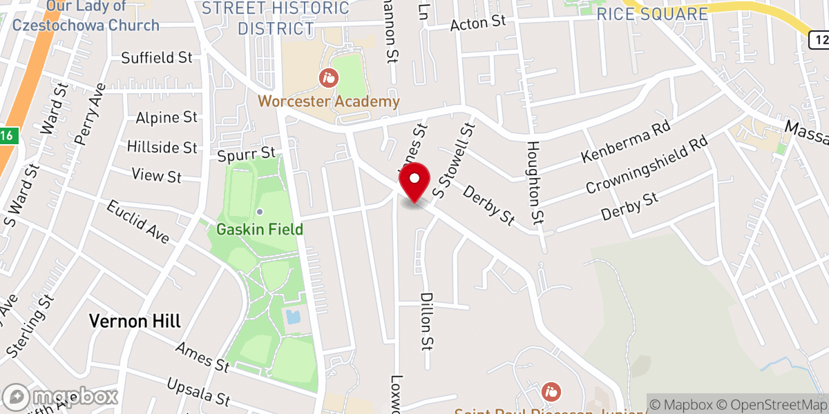 Map showing location of Holy Trinity Baptist Church