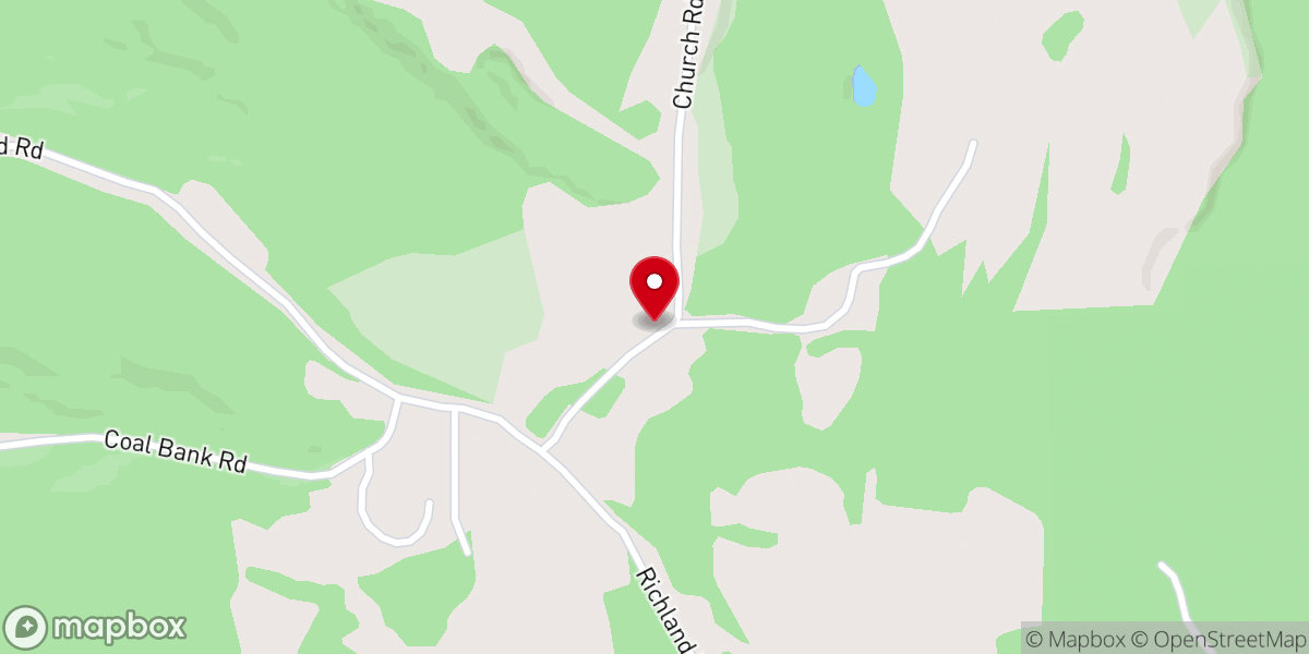 Map showing location of Richland Bible Church