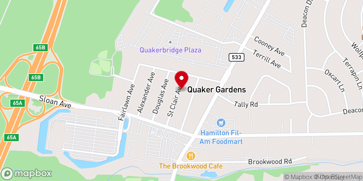 Map showing location of Wesley Mission Chapel