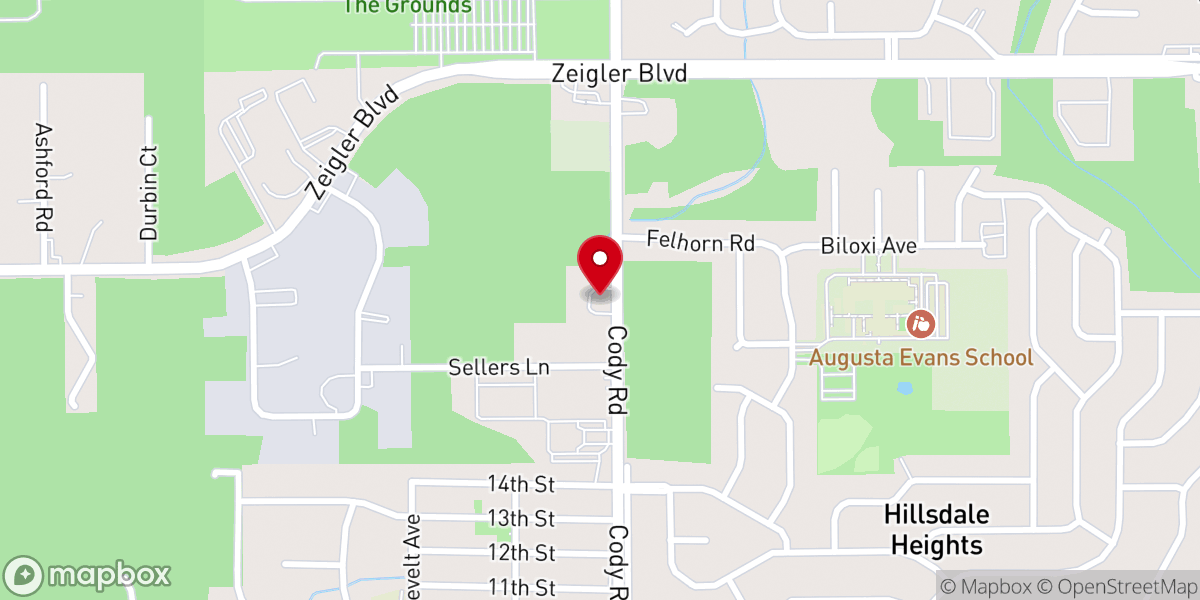 Map showing location of Power of Faith Deliverance Church