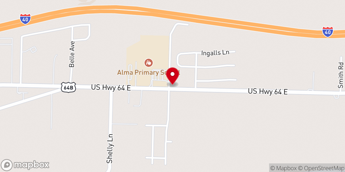 Map showing location of New Life United Pentecostal