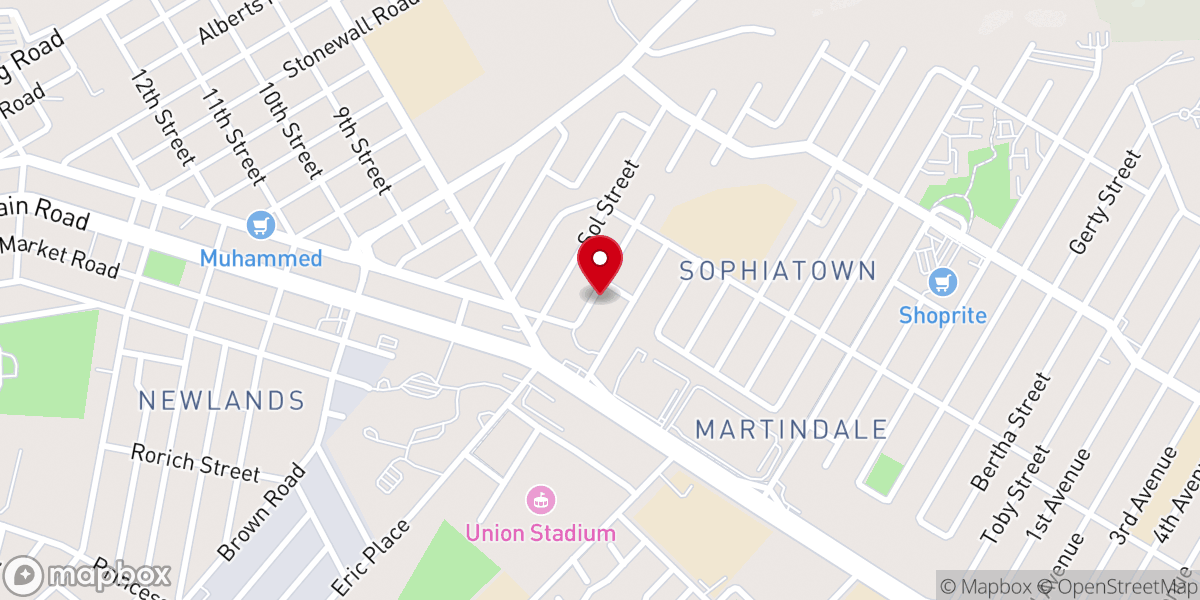 Map showing location of St Francis Xavier Catholic Church Martindale