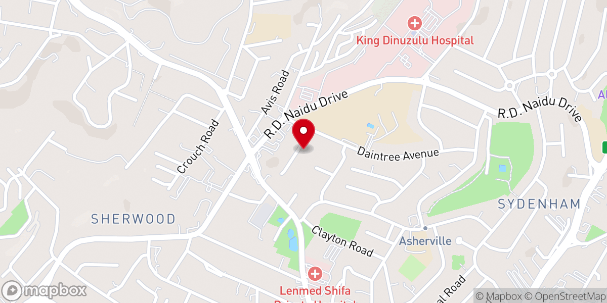 Map showing location of Reformed Church in Africa Emmanuel