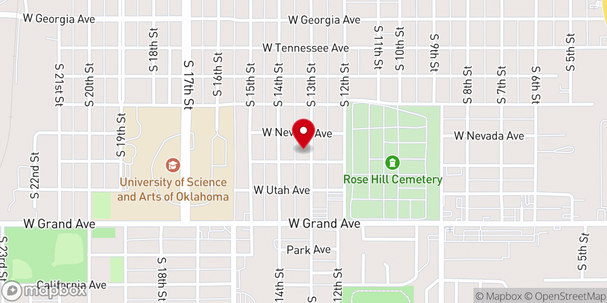 Map showing location of New Life Christian Church