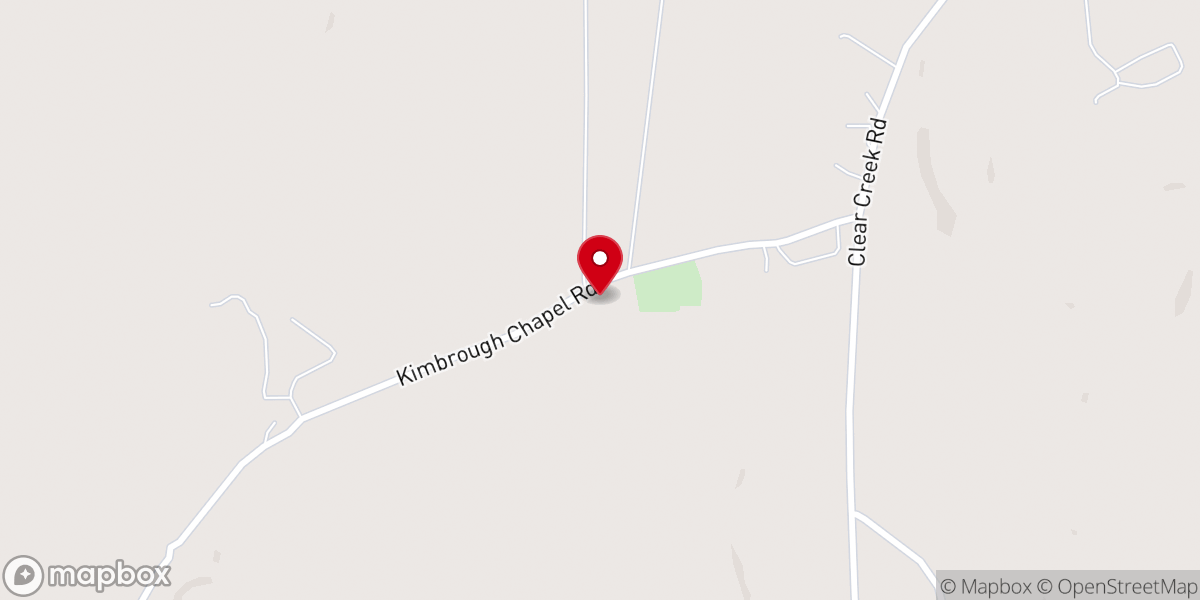 Map showing location of Kimbrough Chapel