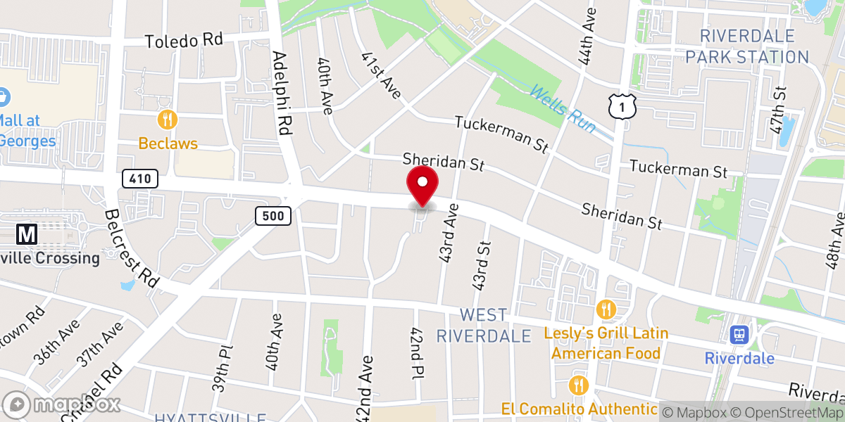 Map showing location of Hyattsville Mennonite Church