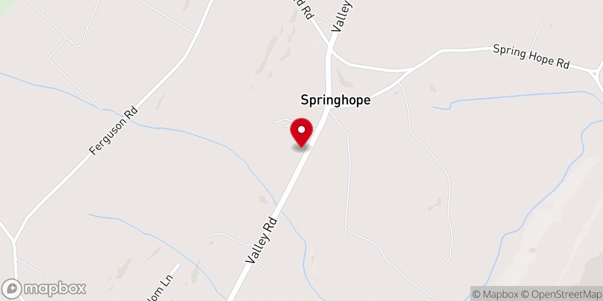 Map showing location of Springhope Brethren In Christ