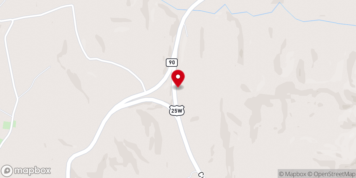 Map showing location of Falls Junction Church of God
