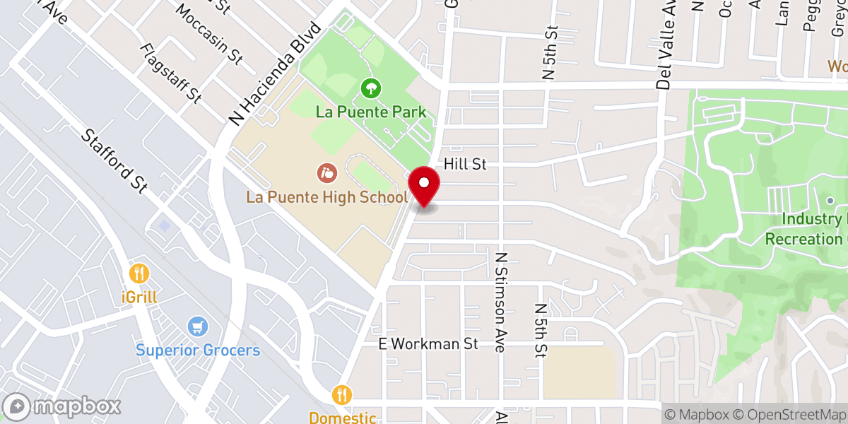 Map showing location of Calvary Baptist Church