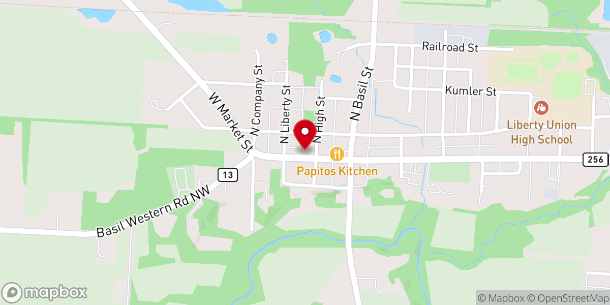 Map showing location of Trinity United Church-Christ