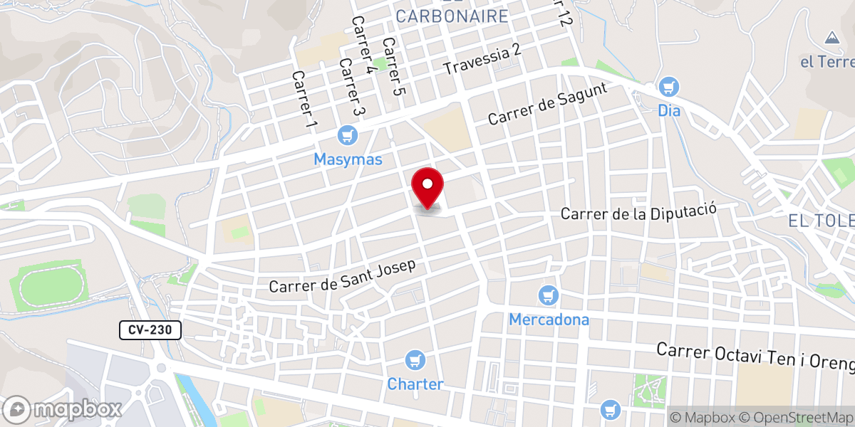 Map showing location of Parroquia de Nuestra Señora de Lourdes