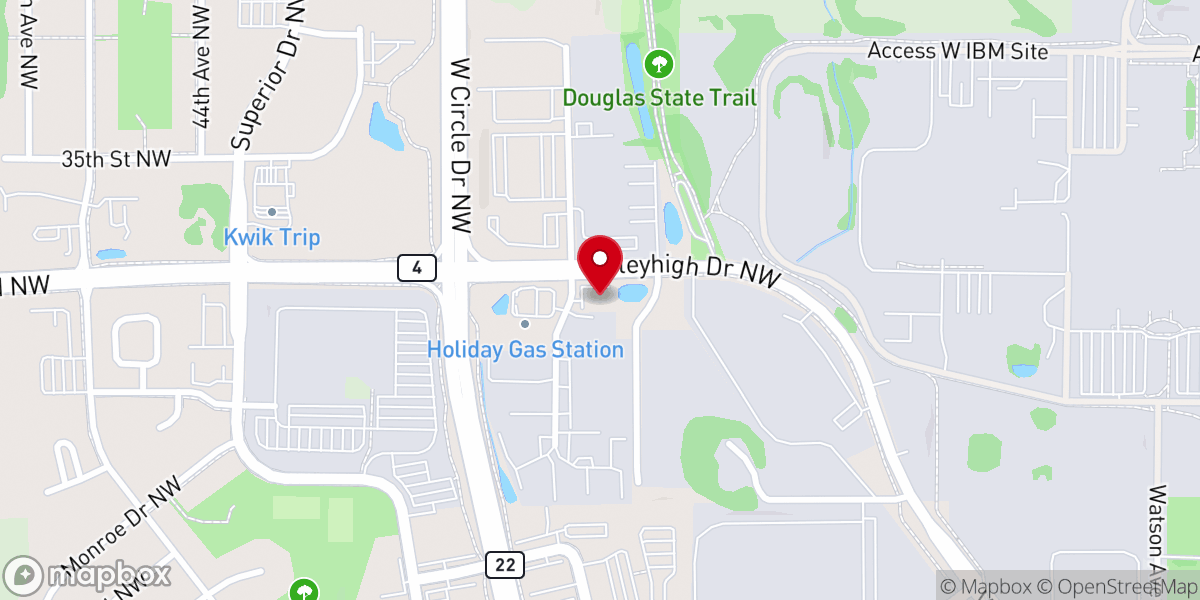 Map showing location of Destiny Church