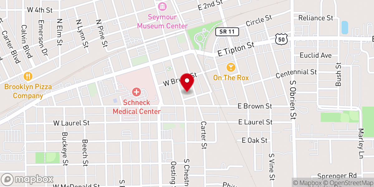 Map showing location of Saint Ambrose Church
