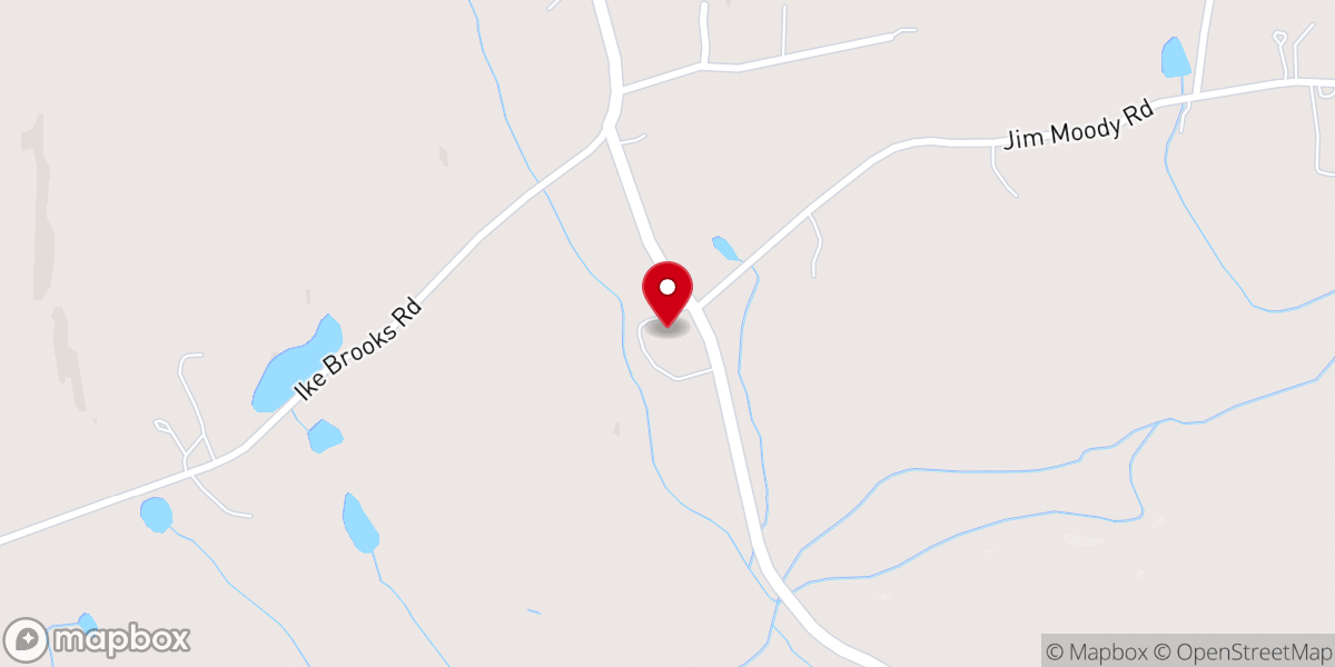 Map showing location of Rives Chapel Baptist Church