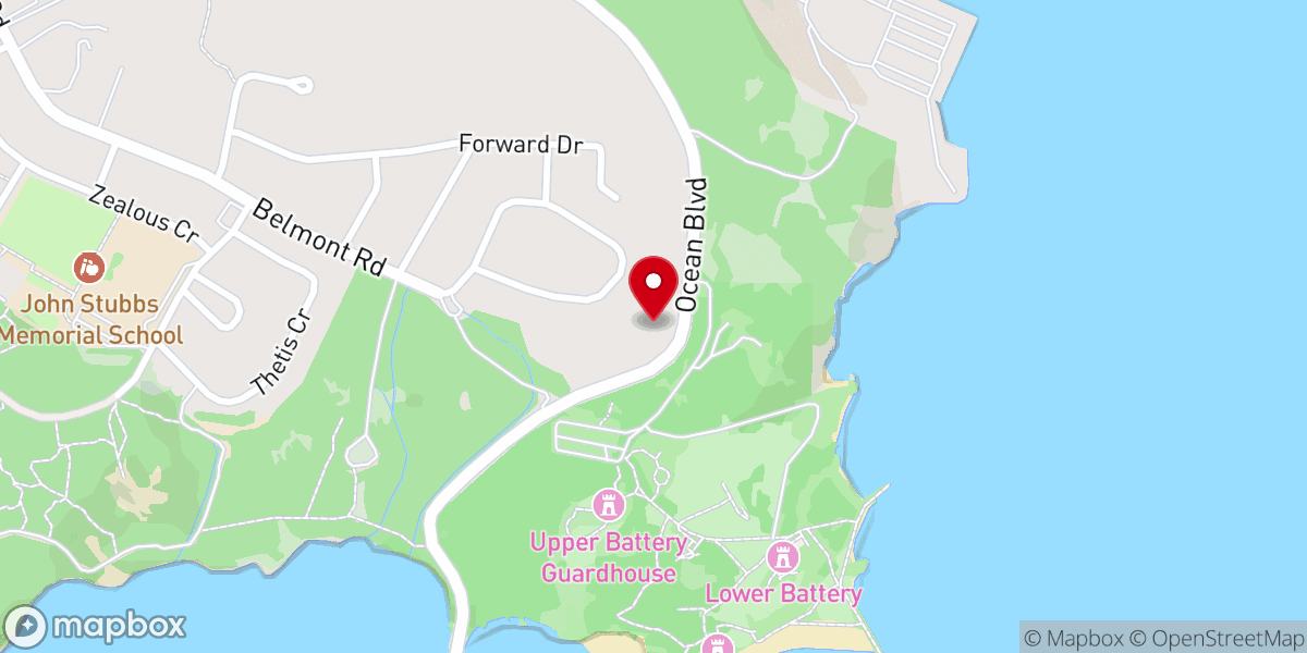 Map showing location of Our Lady Star of the Sea