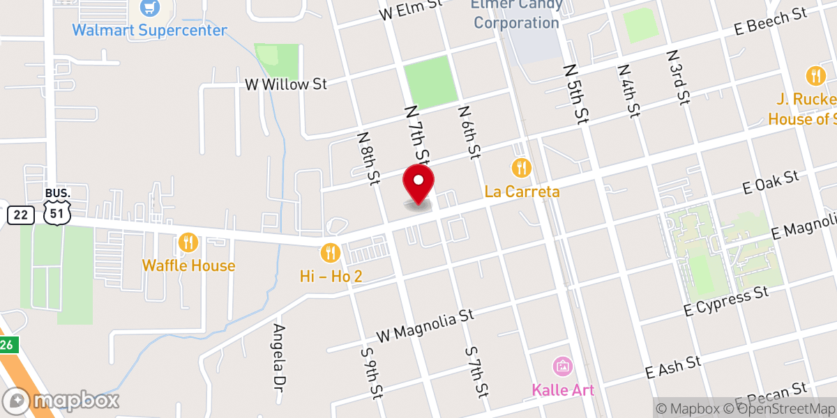 Map showing location of St. Joseph Church Office