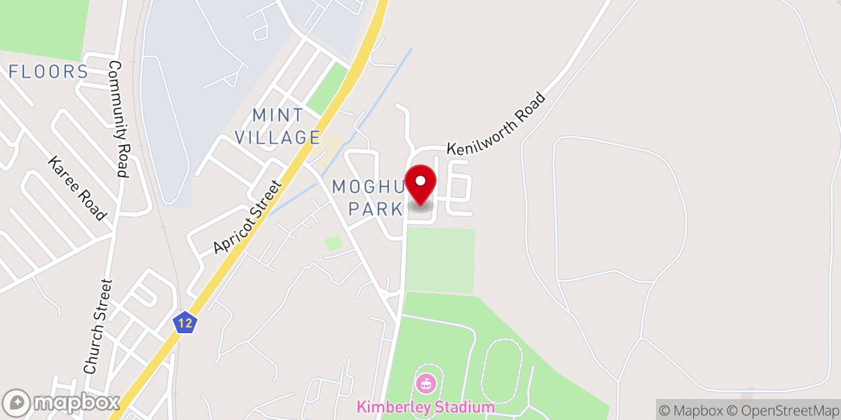 Map showing location of Reformed Church in Africa - Pearl