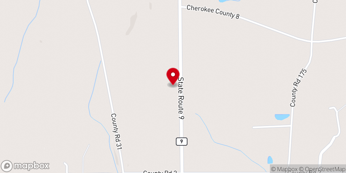 Map showing location of Goshen Methodist Church
