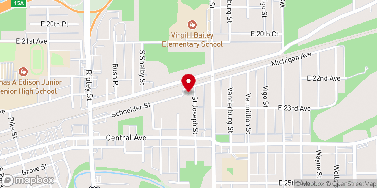 Map showing location of Abba Father Christian Center Indiana