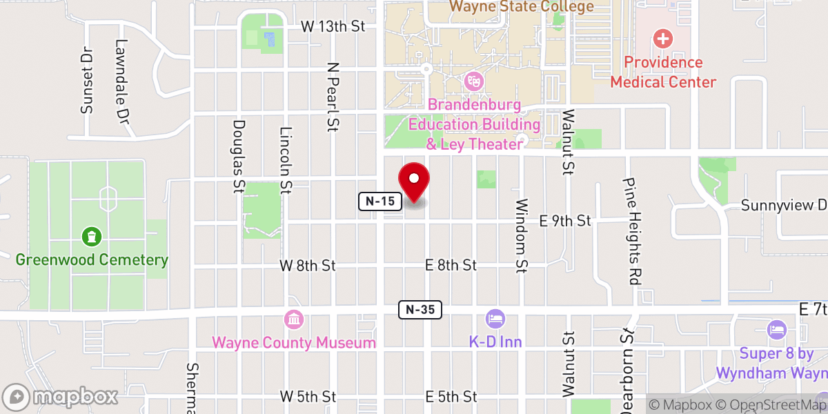 Map showing location of Grace Lutheran Church