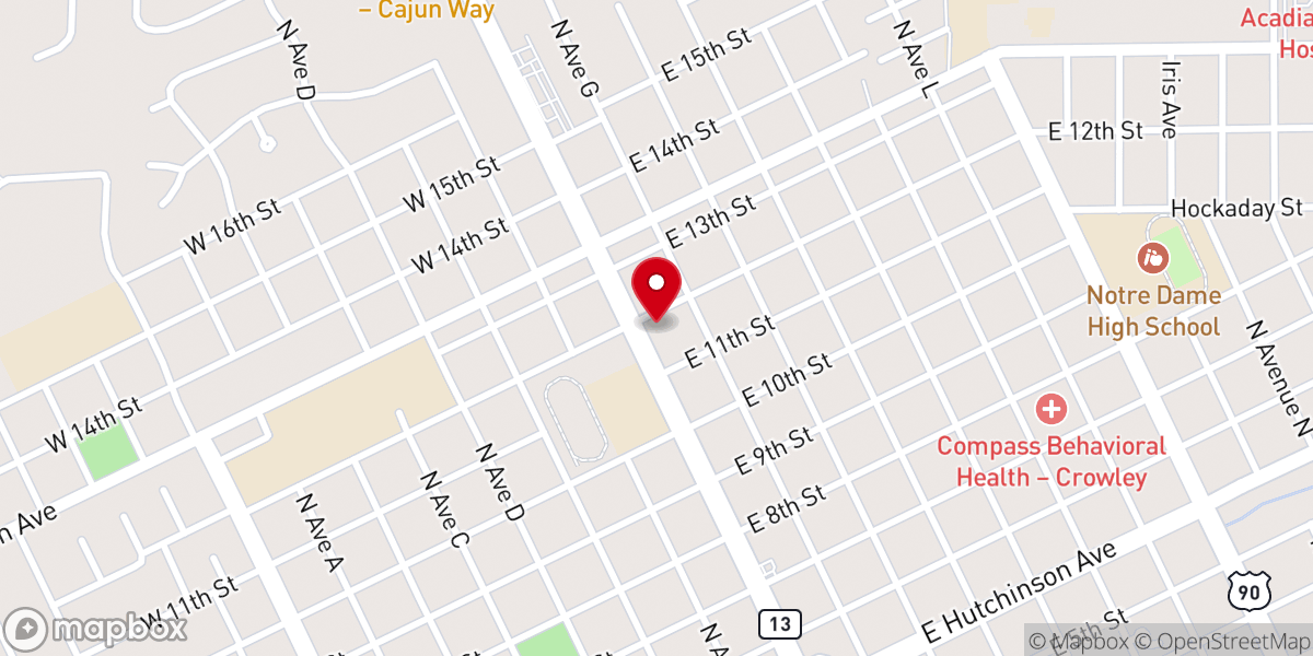 Map showing location of Parkerson Avenue Baptist Church