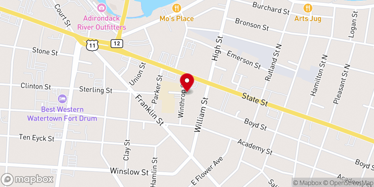 Map showing location of Holy Family Church