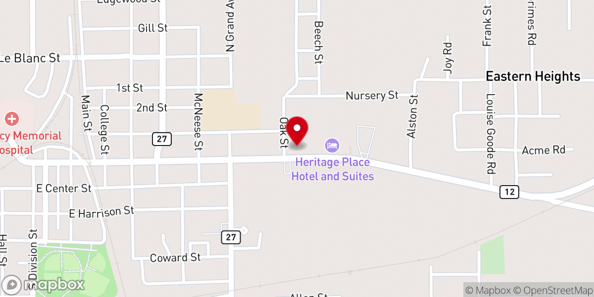 Map showing location of Community Outreach Center