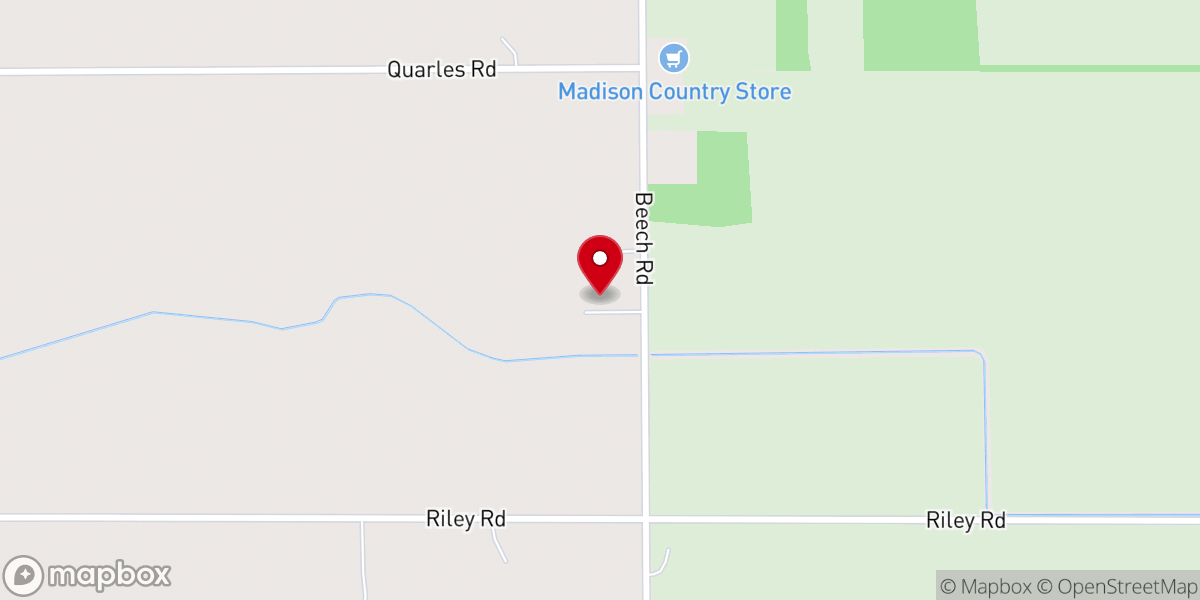 Map showing location of Madison Old Brethren Church