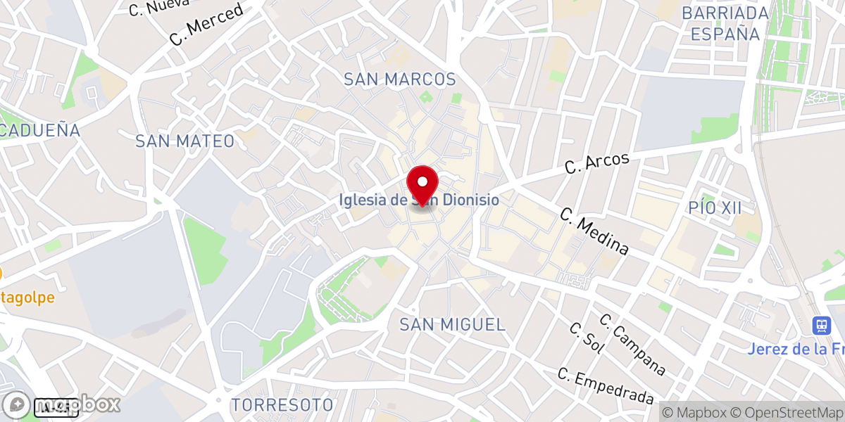 Map showing location of Salón de plenos del Ayuntamiento (Antigua Capilla de la Santa Caridad)