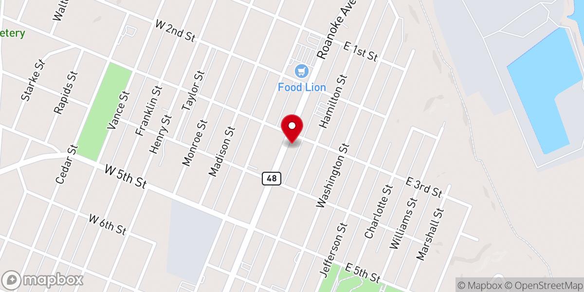 Map showing location of New Flame Ministries
