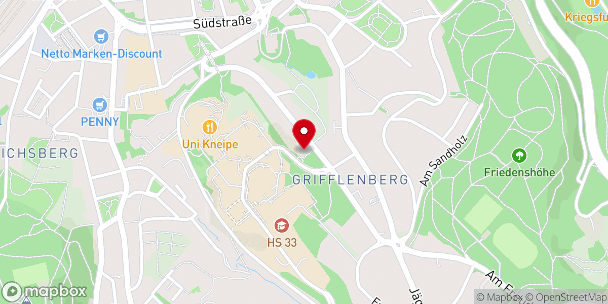 Map showing location of Katholische Hochschulgemeinde