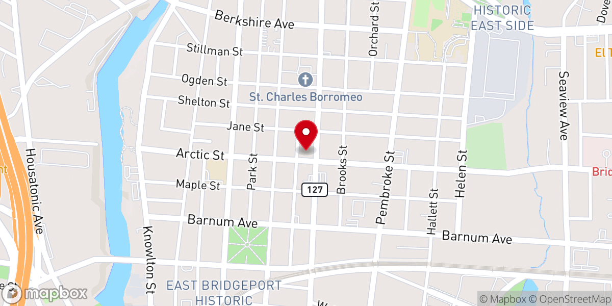 Map showing location of Victory Outreach Inc