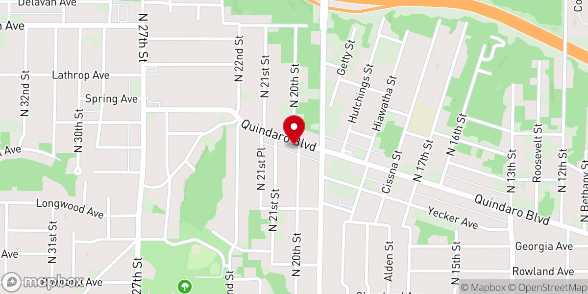 Map showing location of Mt Sinai Missionary Baptist Church
