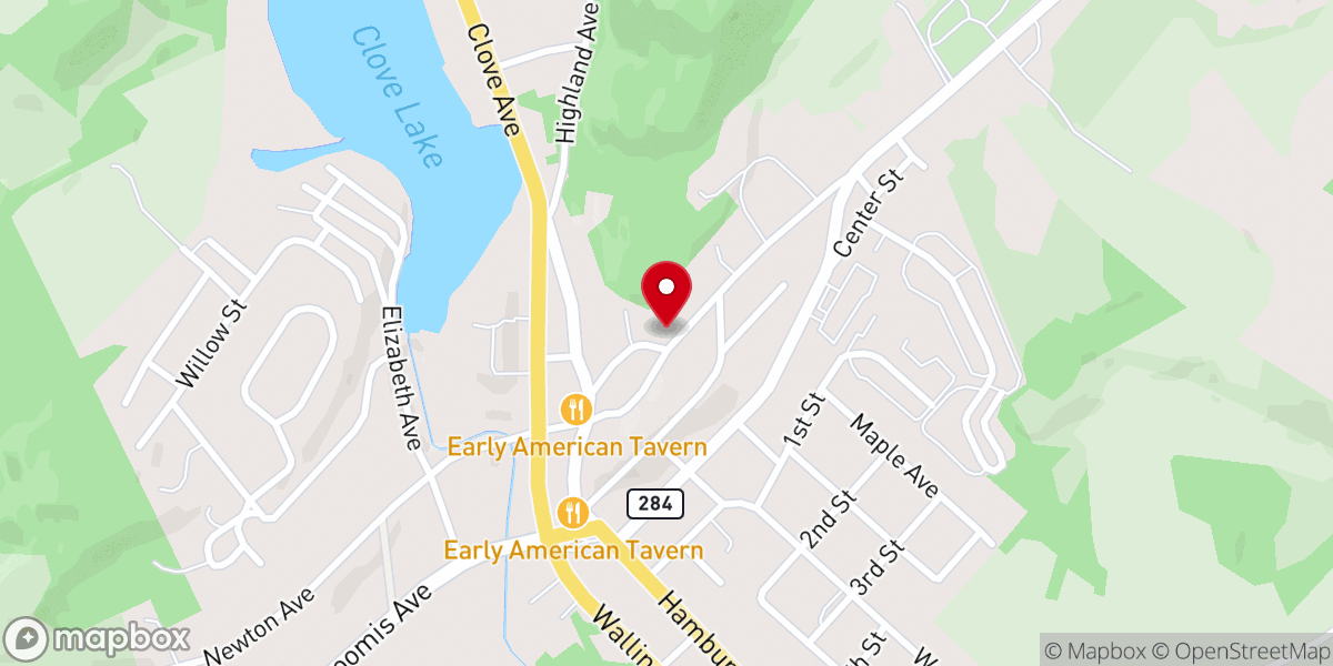 Map showing location of First Presbyterian Church of Sussex