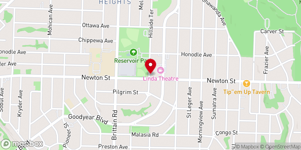 Map showing location of Goodyear Heights United Methodist Church