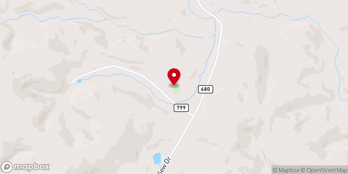 Map showing location of Liberty Primitive Baptist Church
