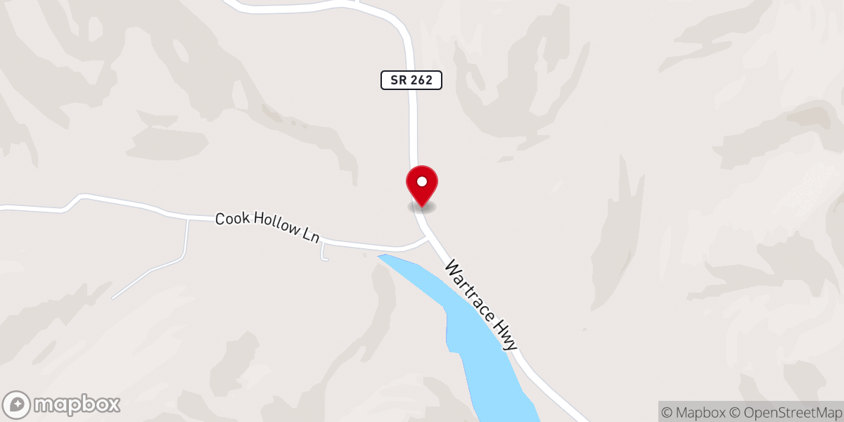 Map showing location of Wartrace United Methodist Church