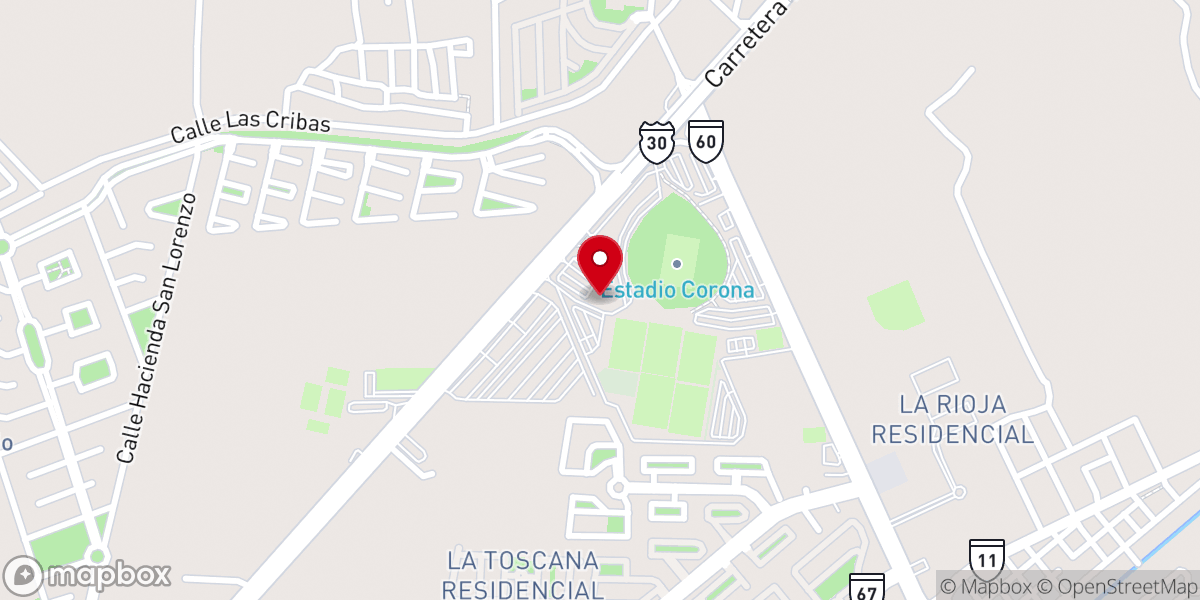 Map showing location of Parroquia de Todos los Santos