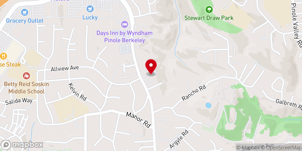 Map showing location of El Sobrante Appian Way Seventh-day Adventist Church