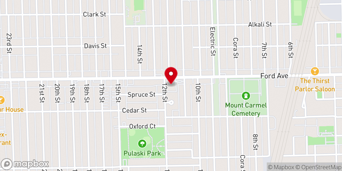 Map showing location of Wyandotte Family Church