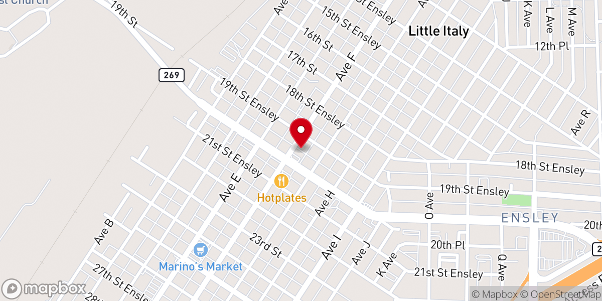 Map showing location of Holy Family Catholic Church