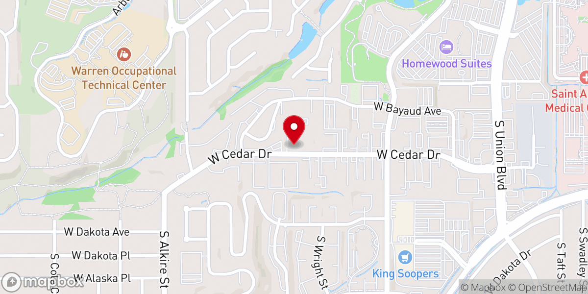 Map showing location of Green Mountain United Methodist Church