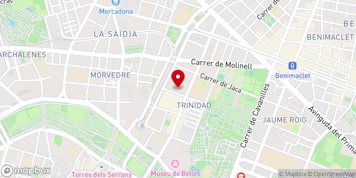 Map showing location of Parroquia Nuestra Señora del Carmen