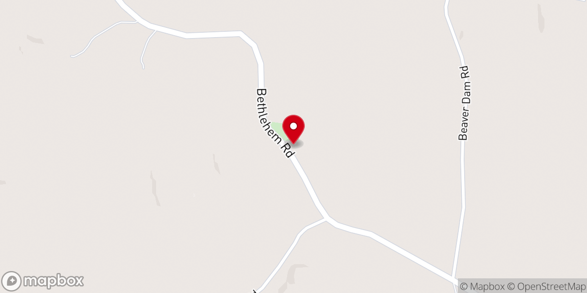 Map showing location of Spring Hill Baptist Church
